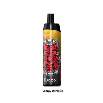 Yuoto Thanos 5000 Puffs บุหรี่อิเล็กทรอนิกส์แบบใช้แล้วทิ้งเครื่องดื่มให้พลังงาน Ice Mesh Coil 650mAh rohs แบตเตอรี่