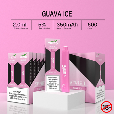 Vaper To Smoking Yuoto Smart Disposable Pod System Guava Ice 600 พัฟ 12 สี