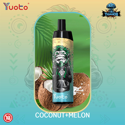 รสผลไม้ 5000 พัฟบุหรี่ Vape แบบใช้แล้วทิ้งตาข่ายม้วนแบบชาร์จได้