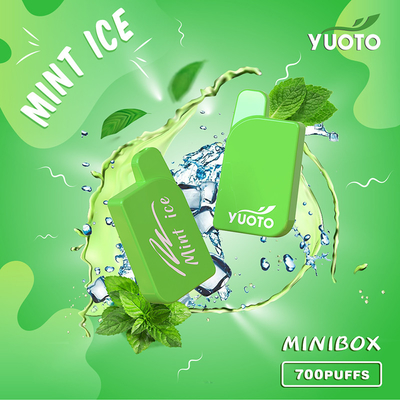 Yuoto Mini Box 700 Puffs Vape แบตเตอรี่แบบใช้แล้วทิ้ง 15 รส 450mAh 2.3ml