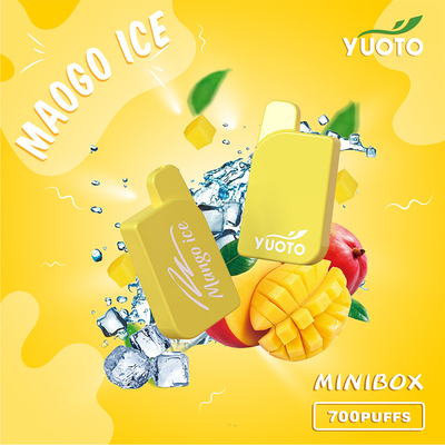 Yuoto Mini Box 700 พัฟ 15 รสชาติ 2.3 ML ความจุน้ำผลไม้ที่คุณคู่ควร Mint Ice Maskking ยี่ห้อ Mongo Ice