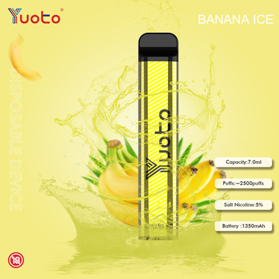 รสต่างๆ XXL 2500 Puffs Yuoto ปากกา Vape แบบใช้แล้วทิ้งที่มีรสชาติบริสุทธิ์