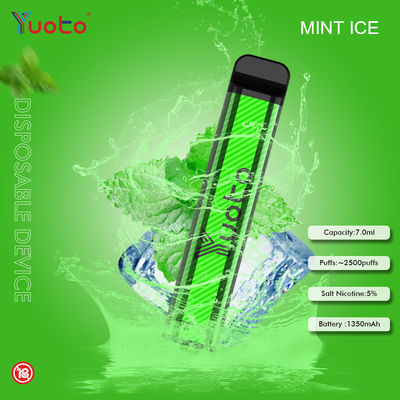 7ML 1200mAh แบตเตอรี่ 2500 พัฟทิ้ง Vape Yuoto 23 รสแตงโมน้ำแข็ง