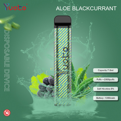 Yuoto 2500 พัฟ 23 รสชาติ 7 ML ความจุ 1200 mAh ความจุแบตเตอรี่ Mint Ice