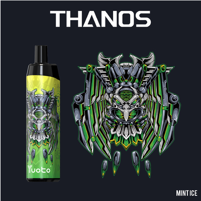 Yuoto Thanos 5000puff ทิ้ง Vape บุหรี่อิเล็กทรอนิกส์ Vape ปากกาตาข่าย Coil ชาร์จ 650mAh 14ml นิโคติน 5% /2%