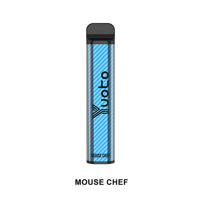 Yuoto ขายบุหรี่ E แบบใช้แล้วทิ้ง XXL 2500 Puffs Shisha Pen Mouse Chef 50mg Nicotine