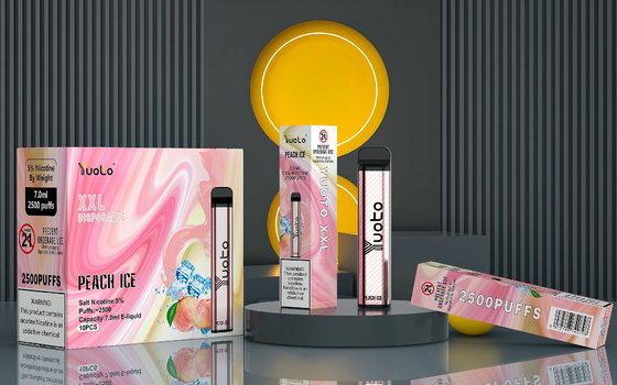โรงงานแท้ของ yuoto xxl 2500 พัฟ vape แบบใช้แล้วทิ้ง 5% nic 7ml ของเหลว 1200mah มีให้เลือก 35 สี