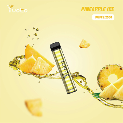 XXL 2500puffs YUOTO vape แบบใช้แล้วทิ้ง 5% นิโคตินพร้อมรสผลไม้