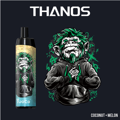 Vape pod Yuoto Thanos 5000 Puffs fruit flavonicotine 14ML E Liquid 650mAh mesh coil ชาร์จใหม่ได้ด้วย Type C
