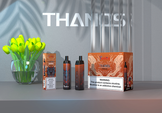 5000 Puffs Vape Pod แบบใช้แล้วทิ้งรสพีช Yuoto Thanos Mesh Coil 14ml Ejuice 650mAh Battery จากโรงงานในจีน