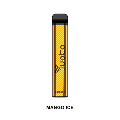 Yuoto บุหรี่อิเล็กทรอนิกส์แบบใช้แล้วทิ้งปากกา Vape 2500 Puffs XXL Mango Ice 1200mAh นิโคติน 5%