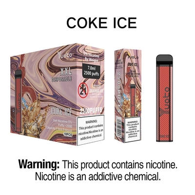 บุหรี่ไฟฟ้า Yuoto xXL 2500 Puffs Disposable Vape Coke Ice 7ml รูปลักษณ์ทันสมัย