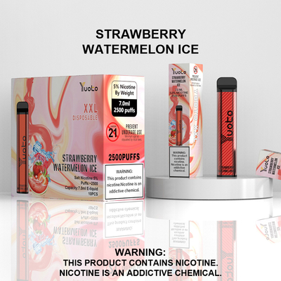 โรงงานจีนขายส่งปากกา Vape แบบใช้แล้วทิ้งพร้อมแบตเตอรี่ E-Liquid 1200mAh ขนาด 7 มล. สตรอเบอร์รี่กีวีน้ำแข็ง