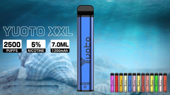 Yuoto vape ควัน 2500puffs Yutu ดั้งเดิม Vape แบบใช้แล้วทิ้งร้อน