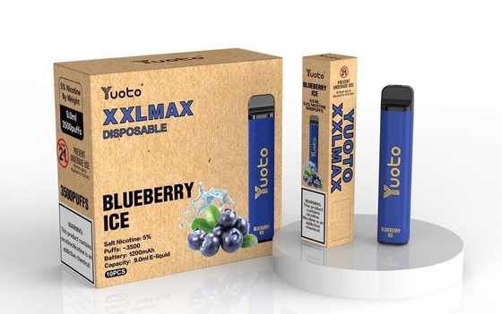 รสสตรอเบอร์รี่พีชน้ำแข็ง Yuoto XXL Max 3500 Puffs Electric Vape Pen