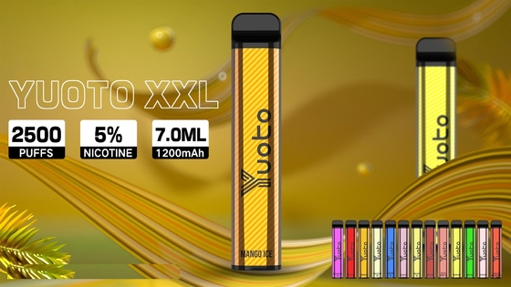 Yuoto vape ควัน 2500puffs Yutu ดั้งเดิม Vape แบบใช้แล้วทิ้งร้อน