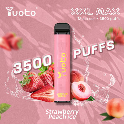 โรงงานขายส่งปากกา Vape แบบใช้แล้วทิ้ง Yuoto XXL สูงสุด 3500 พัฟตาข่ายคอยล์ 9ml E-Liquid 1200mAh แบตเตอรี่