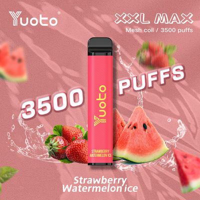 โรงงานขายส่งปากกา Vape แบบใช้แล้วทิ้ง Yuoto XXL สูงสุด 3500 พัฟตาข่ายคอยล์ 9ml E-Liquid 1200mAh แบตเตอรี่