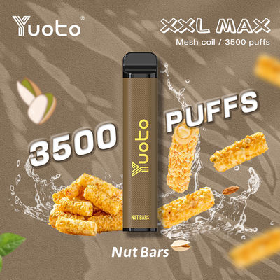 โรงงานขายส่งปากกา Vape แบบใช้แล้วทิ้ง Yuoto XXL สูงสุด 3500 พัฟตาข่ายคอยล์ 9ml E-Liquid 1200mAh แบตเตอรี่