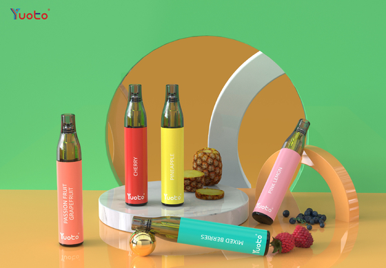 นิโคติน 20 มก. 600 พัฟ YUOTO Bottle Max, Mesh Coil TPD Vape ทิ้ง 2% นิโคติน
