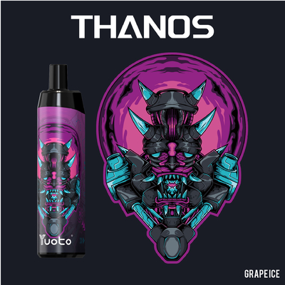 เครื่องระเหยแบบใช้แล้วทิ้ง 5% นิโคติน Yuoto Thanos 5000 Puffs Pen Hookah 14ML 650mAh Mesh Coil พร้อม Type C