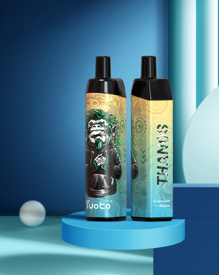 โรงงาน Yuoto Thanos ดั้งเดิม 5,000 พัฟขายส่ง I ทิ้ง Vape Pod 5% เกลือนิโคตินบุหรี่อิเล็กทรอนิกส์