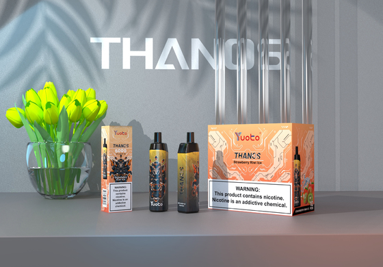 โรงงาน Yuoto Thanos ดั้งเดิม 5,000 พัฟขายส่ง I ทิ้ง Vape Pod 5% เกลือนิโคตินบุหรี่อิเล็กทรอนิกส์