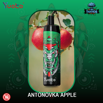 เครื่องระเหยแบบใช้แล้วทิ้ง 5% นิโคติน Yuoto Thanos 5000 Puffs Pen Hookah 14ML 650mAh Mesh Coil พร้อม Type C