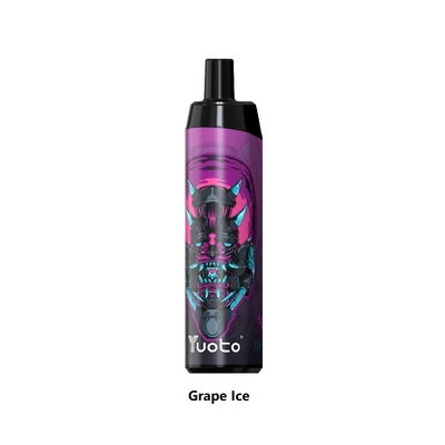 Yuoto Grape Ice ที่นิยมมากที่สุด Vape แบบใช้แล้วทิ้ง Thanos 5,000 Puffs 50mg Mesh Coil แบบชาร์จใหม่ได้