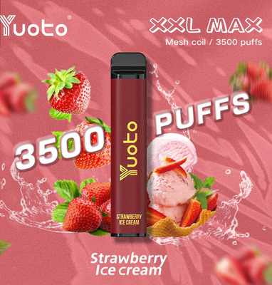 16 รสชาติ Yuoto XXL สูงสุด 3500 Puffs Vape แบบใช้แล้วทิ้ง 9.0ml E น้ำ 1200mAh
