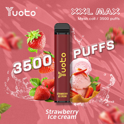 3500 Puffs 9ml E Liquid RoHs Vapes แบบใช้แล้วทิ้ง 1200mAh Leather Finish Yuoto ODM OEM