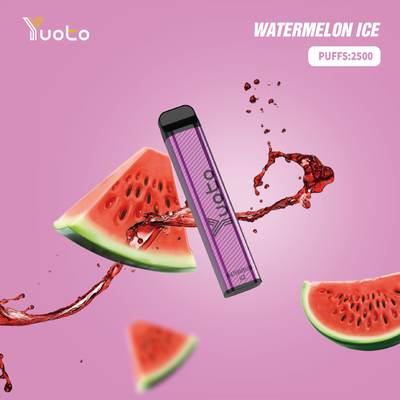 Yuoto Orignal XXL Vape Pod 2500 Puffs Watermelon Ice 5% Nic 1200mAh แบตเตอรี่