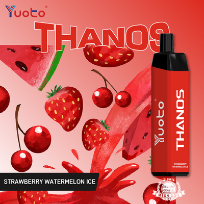 ROHS UL PSE Yuoto Thnaos 5000puffs ตาข่ายคอยล์ E Cig 14ml 650mAh