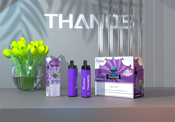 Type C แบบชาร์จ Yuoto Thanos 5000 Puffs Vape แบบใช้แล้วทิ้ง 14ml E Liquid 650mAh