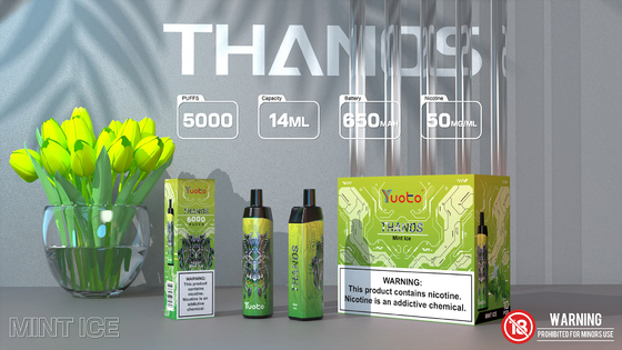 Vape ทนทานแบบชาร์จไฟได้ Yuoto Thanos 5000 Puffs Pod แบบใช้แล้วทิ้ง
