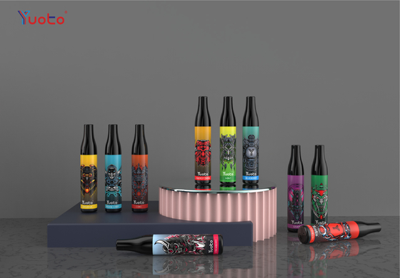 600 Puffs Vape Bottle 2% Nic 2ml 400mAh Mesh Coil Vape Ecigarette รสผลไม้ทิ้ง