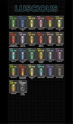 OEM ODM Yuoto Luscious 3000 Puffs Vape ทิ้งเงียบ 8.0ML 5% เกลือ Nic E-Liquid สั่งซื้อจำนวนมาก