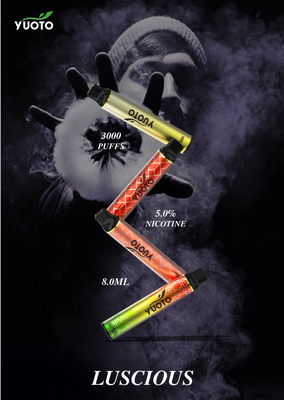 Yuoto Luscious บุหรี่อิเล็กทรอนิกส์แบบใช้แล้วทิ้ง 8ml E Liquid Pod Cartridge Vaporizer E Vape Pod Mango Ice