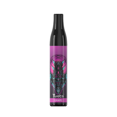 YUOTO Bottle 600 Puffs ปากกา Vape แบบใช้แล้วทิ้ง Grape Ice Mesh Coil 2% Nicotine TPD Europe