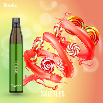 Yuoto Bottle Max 600puff คอยล์ตาข่าย Vape แบบใช้แล้วทิ้ง 2ml TPD พร้อม 16 รสชาติ
