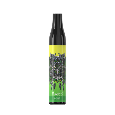 YUOTO Bottle 600 Puffs Vaporizer แบบใช้แล้วทิ้ง POD Mint 20mg 2% Nicotine Mesh Coil TPD