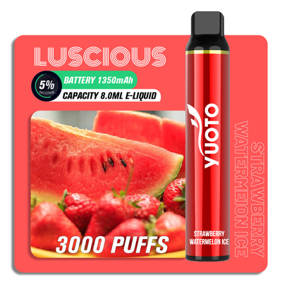 OEM ODM รสผลไม้ Puff Bar Vape Pen, 8ml 3000 Puff Yuoto Luscious Vape แบบใช้แล้วทิ้ง