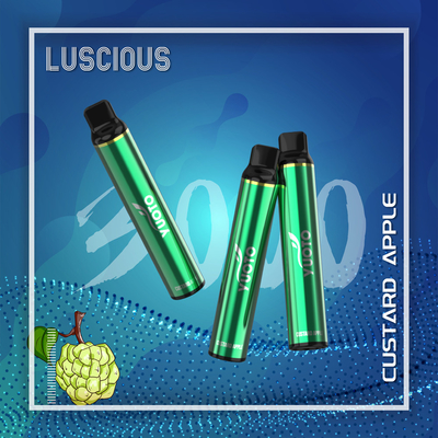 SS304 3000 Puffs ปากกาพัฟ Vape Luscious Puff แบบใช้แล้วทิ้ง E บุหรี่ Pod E อุปกรณ์น้ำผลไม้