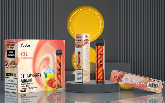 7 มล Yuoto Vape ครั้งเดียว XXL 2500 Puffs อร่อยของอุปกรณ์