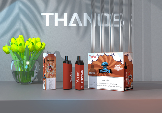 5000 พัฟ 14 มล. Yuoto Thanos E Cig, ตาข่ายคอยล์ 5% นิโคตินปากกา Vape แบบใช้แล้วทิ้ง