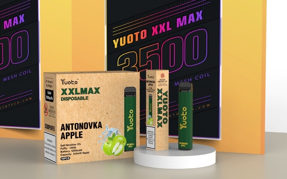 Yuoto XXL สูงสุด 0% 2% 5% Nic บุหรี่อิเล็กทรอนิกส์แบบใช้แล้วทิ้งตลับตาข่ายแบบเติมเงิน