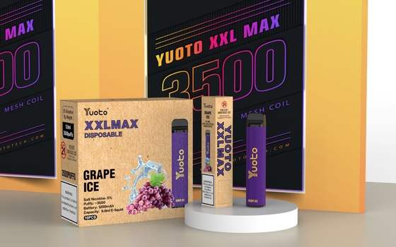 Yuoto XXL สูงสุด 0% 2% 5% Nic บุหรี่อิเล็กทรอนิกส์แบบใช้แล้วทิ้งตลับตาข่ายแบบเติมเงิน