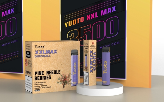 Yuoto XXL สูงสุด 0% 2% 5% Nic บุหรี่อิเล็กทรอนิกส์แบบใช้แล้วทิ้งตลับตาข่ายแบบเติมเงิน