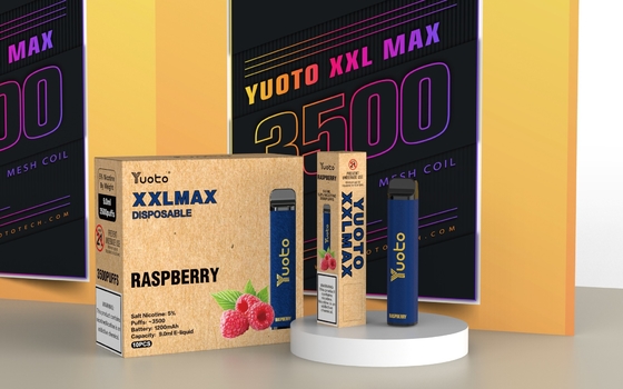 Yuoto XXL สูงสุด 0% 2% 5% Nic บุหรี่อิเล็กทรอนิกส์แบบใช้แล้วทิ้งตลับตาข่ายแบบเติมเงิน