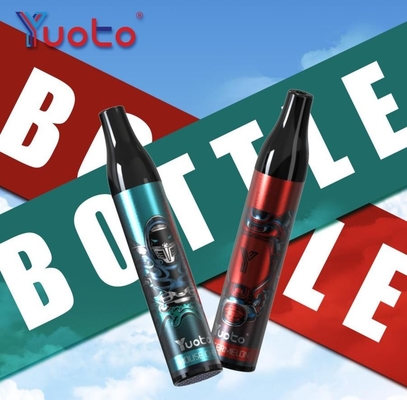 ขวด Yuoto ของเหลว E เติมล่วงหน้า 2 มล. 600 พัฟ 400mAh ม้วนตาข่าย RoHS FCC ใช้แล้วทิ้ง